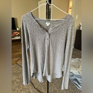 GARAGE, size small gray long sleeve button up, WORN ONCE